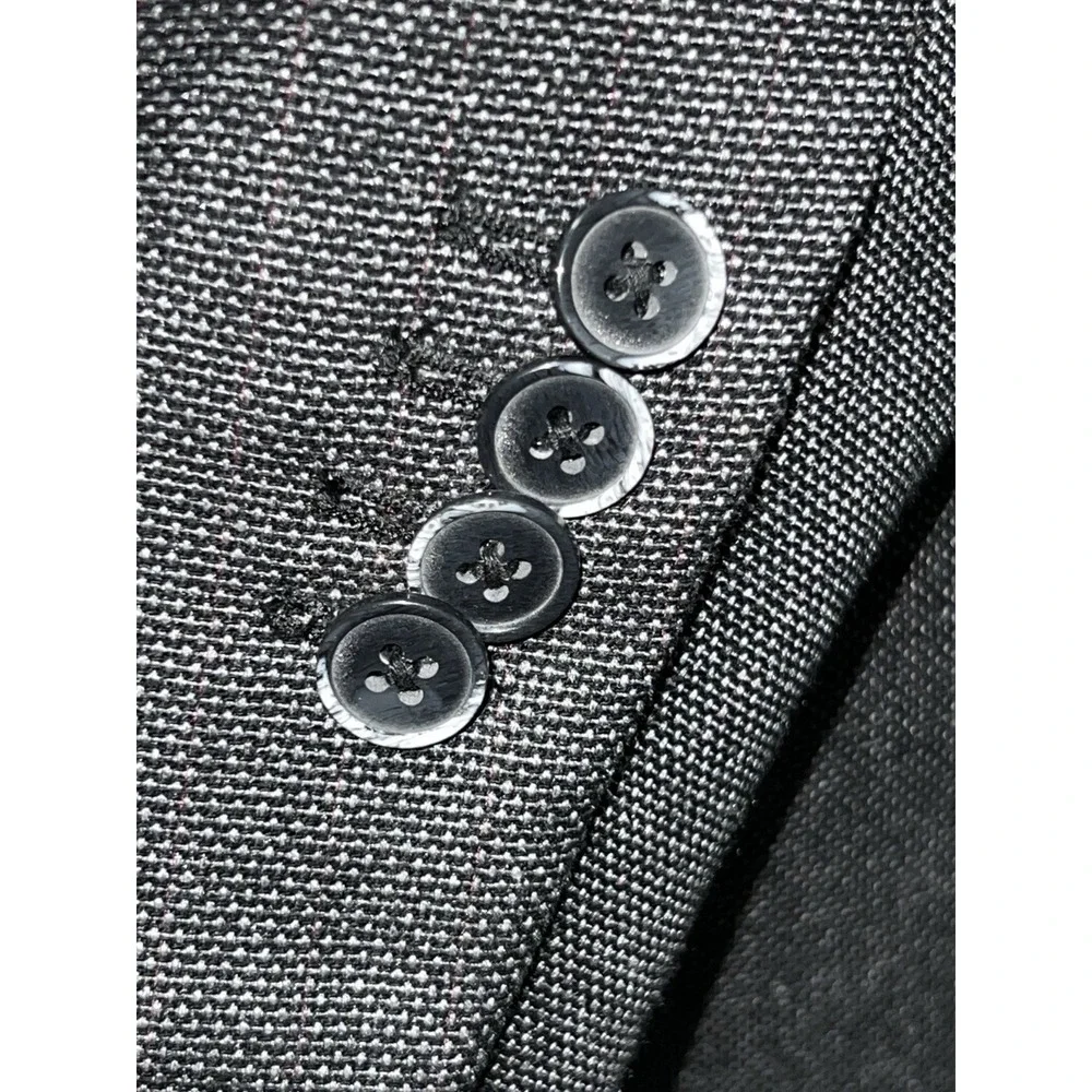 Brioni Mens 52L Gray Two Button Sports Blazer Jacket Italy Business Bianco Dress